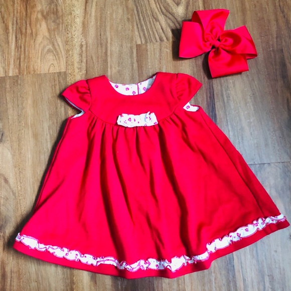 Jesse Franz Other - Jesse Franz Red Dress Toddler Girl Dress Red Short sleeve dress toddler dress